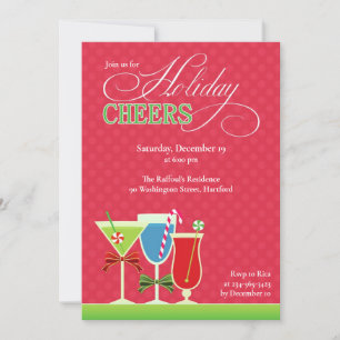 Christmas Cheers Holiday Cocktail Party Invitation