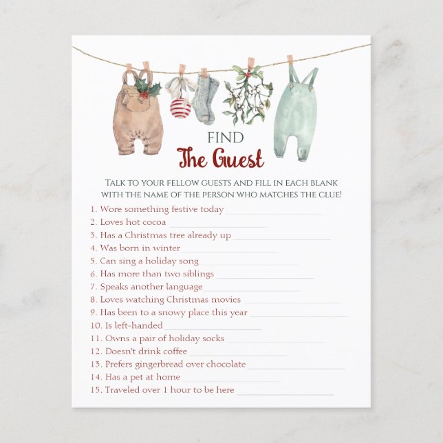 Christmas Clothes Find The Guest Game  (Devant)