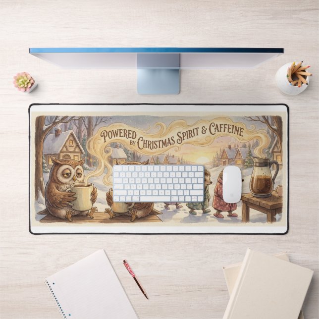 Christmas Coffee Desk Mat – Powered by Christmas S (Bureau 1)