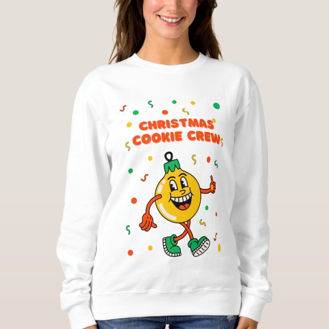 Christmas Cookie Crew, Yellow Ornament, Sweatshirt (Devant)