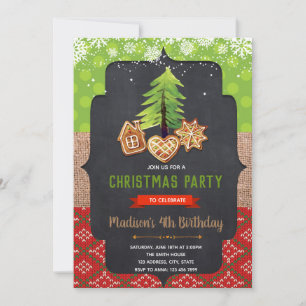 Christmas Cookie exchange cocos invitation