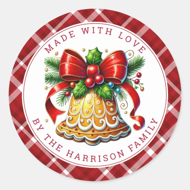 Christmas Cookies Round Stickers (Devant)