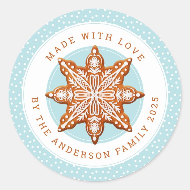 Christmas Cookies Round Stickers (Devant)