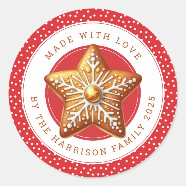 Christmas Cookies Round Stickers (Devant)