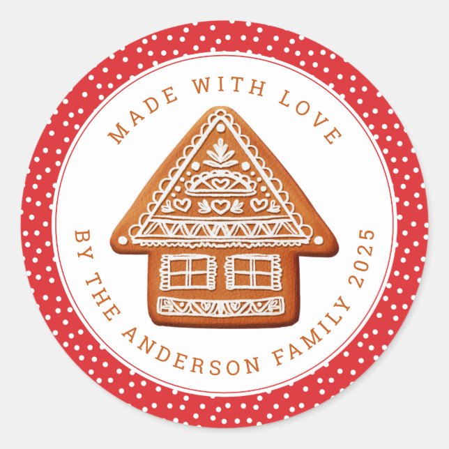 Christmas Cookies Round Stickers (Devant)