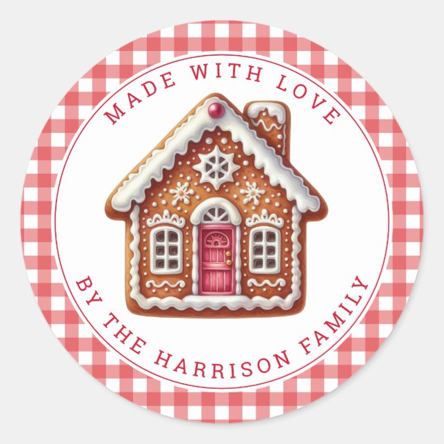 Christmas Cookies Round Stickers (Devant)