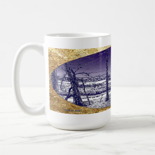 Christmas Creek I Christmas Card Mug (Gauche)