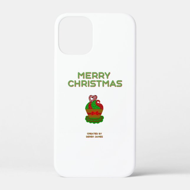 Christmas Cupcake Apple iPhone 12 Mini Coque (Verso)