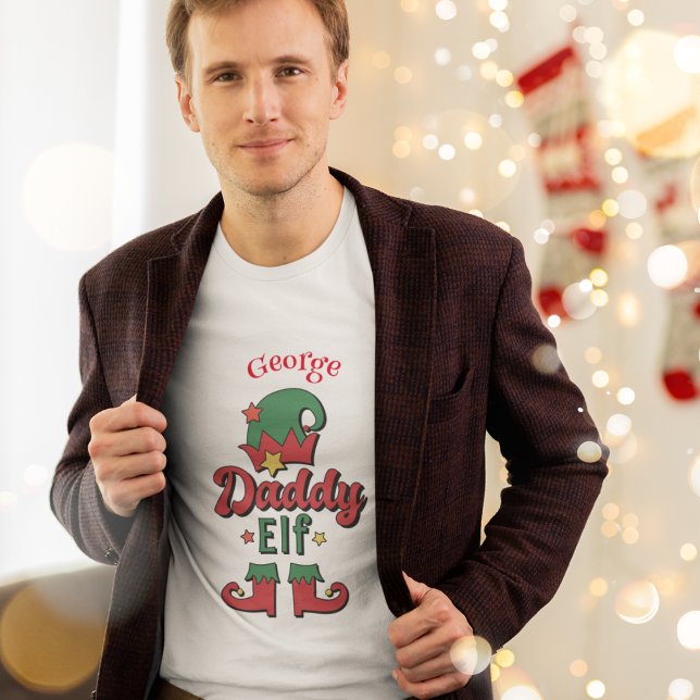 Christmas Daddy Elf customisé t-shirt homme (Christmas Daddy Elf customized men's t-shirt)