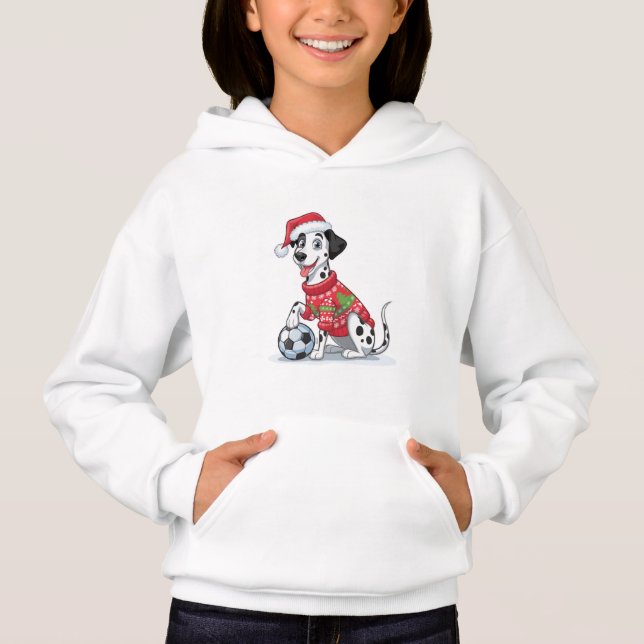 Christmas Dalmatian Dog with Soccer Ball (Devant)