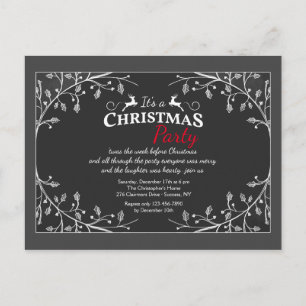 Christmas Deer Carte postale de vacances Invitatio