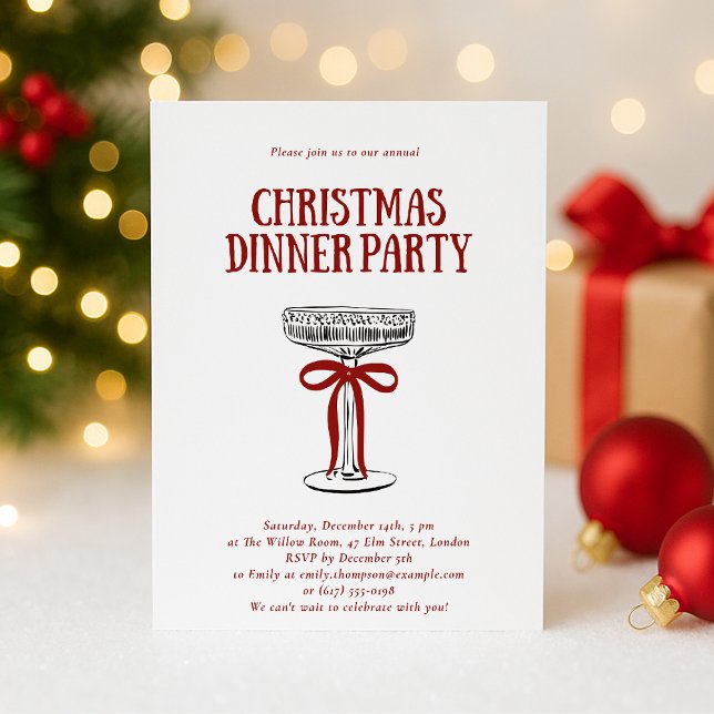 Christmas Dinner Party Invitation (Créateur téléchargé)