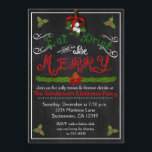 Christmas Eat Drink Vintage Chalkboard Invitation<br><div class="desc">Christmas Eat Drink Vintage Chalkboard Invitation. Customisez à l'avant et à l'arrière.</div>