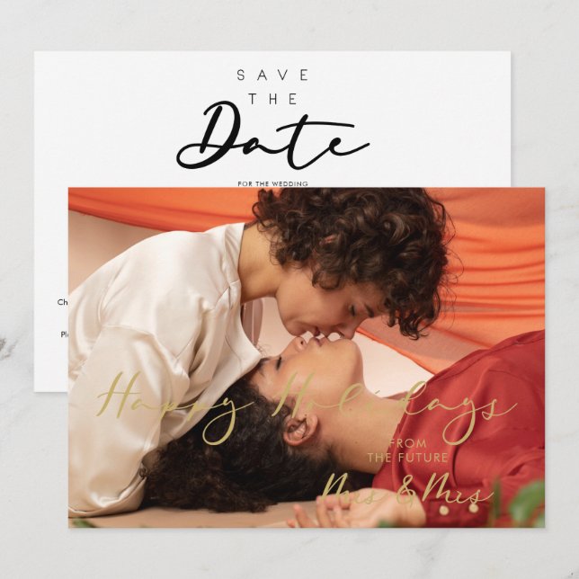 Christmas Fake Golden Future Mrs & Mrs Christmas (Devant / Derrière)