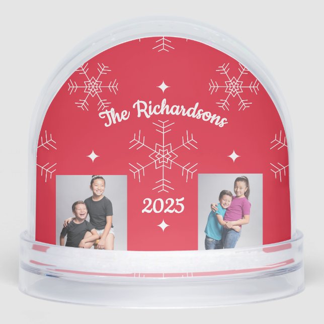 Christmas Family Photo Snow Globe (Avant)