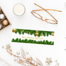 Christmas Garland Secret Père Noël Nom Cartes de d