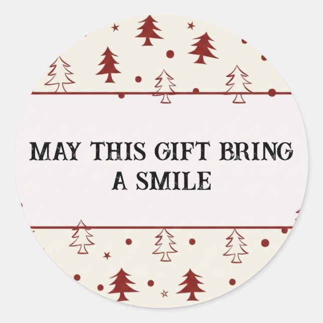 Christmas Gift Tag Sticker & Sweet Gift Label  (Devant)