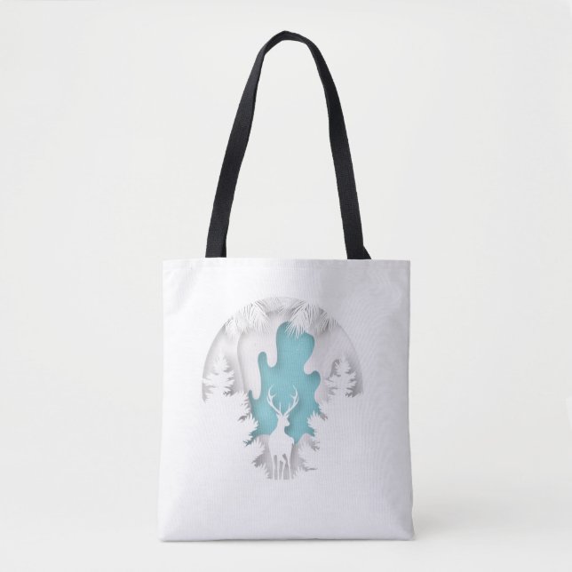 Christmas Gift Tote Bag – Festive Holiday Shopping (Devant)