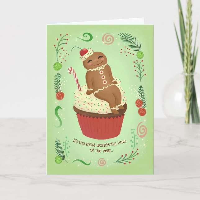 Christmas Gingerbread Homme carte d'anniversaire (Devant)