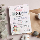 Christmas Girl ONEderland Snowman Invitation<br><div class="desc">Notre invitation pour les filles de Noël est le moyen parfait pour les amis invitations et la famille à votre fête. Le design se décline sur le thème de l'onederland, avec beaucoup d'espace pour tous les détails importants tels que la date, l'heure et l'emplacement de la fête. Parfait pour tout...</div>