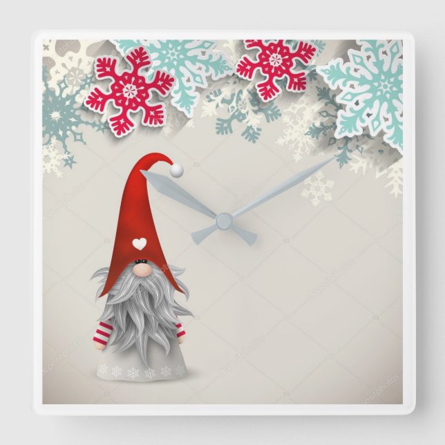 **CHRISTMAS GNOME** HORLOGE (Recto)