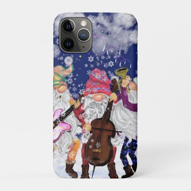 Christmas Gnome Music Band Funny coque iphone (Dos)
