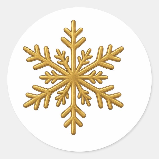 Christmas golden Classic Round Stickers (Devant)