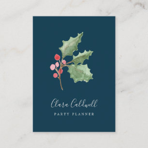 Christmas Greenery & Red Berry Carte de visite