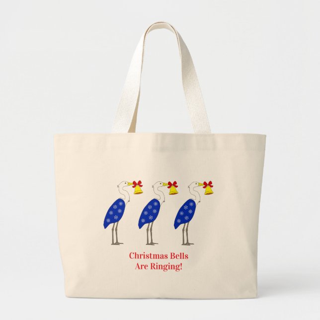 Christmas Herons Tote Bag (Devant)