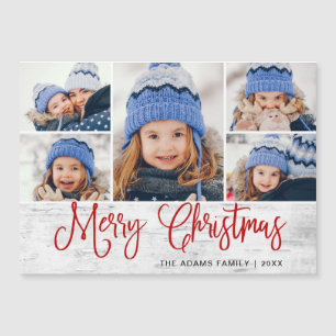 Christmas Holly Berry Rustique 5 PHOTO Carte magné