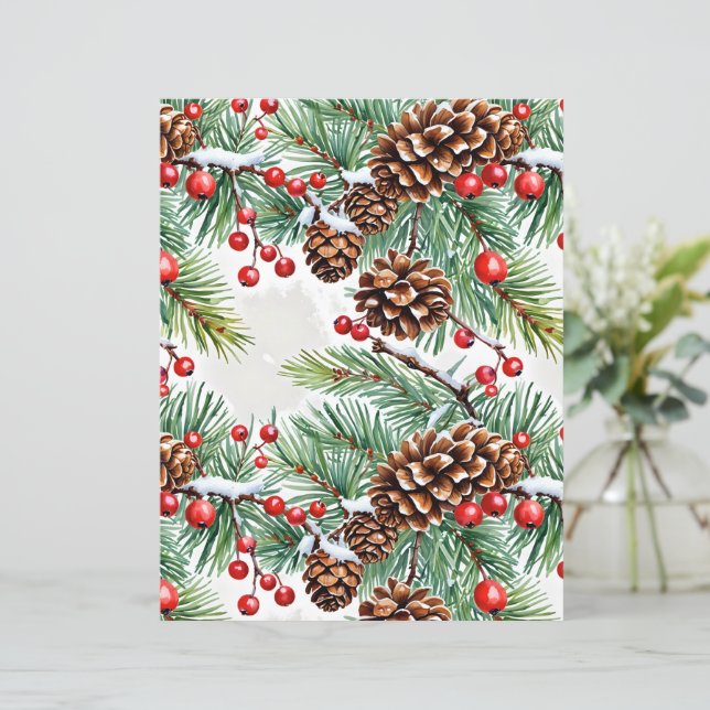 Christmas Holly et Pinecones (Debout devant)
