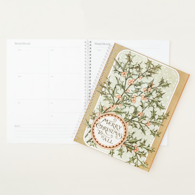 Christmas Holly Jolie Antique Salutation (Devant avec enveloppe)