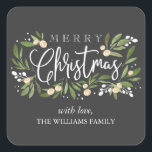 Christmas Holly - Sticker de vacances<br><div class="desc">Christmas Holly,  autocollant de vacances,  personnalisable. Partie d'une collection</div>