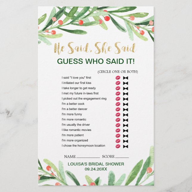 Christmas Holly Wreath "Mariage Word Search" Jeu (Devant)