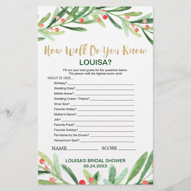 Christmas Holly Wreath What's In Your Purse Game (Devant)