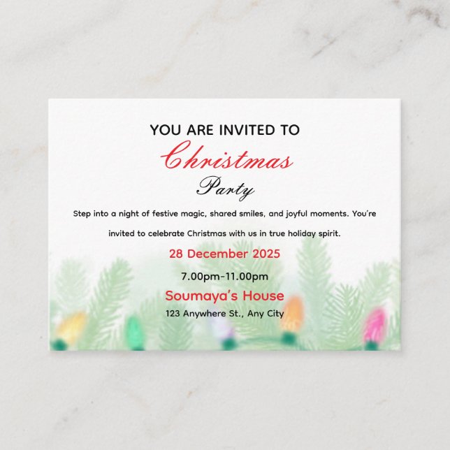 Christmas invitation  (Devant)