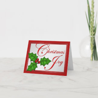 "Christmas Joy" avec la carte de voeux Feuille Hol