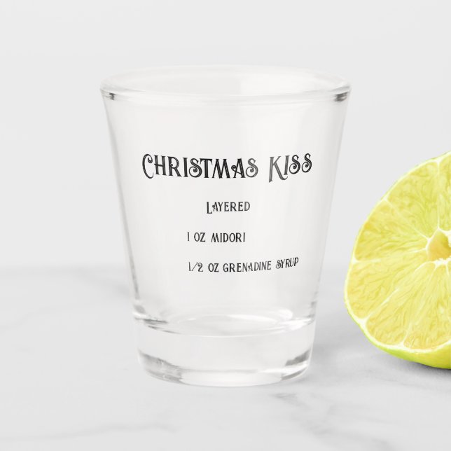 Christmas Kiss Novelty shot verre (Devant)