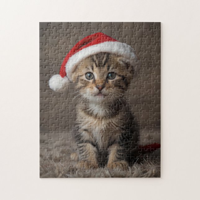 Christmas Kitten Puzzle mignonne drôle Vacances (Vertical)