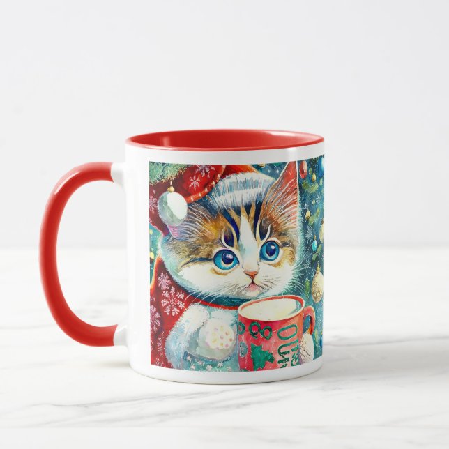Christmas Kitty Mug (Gauche)
