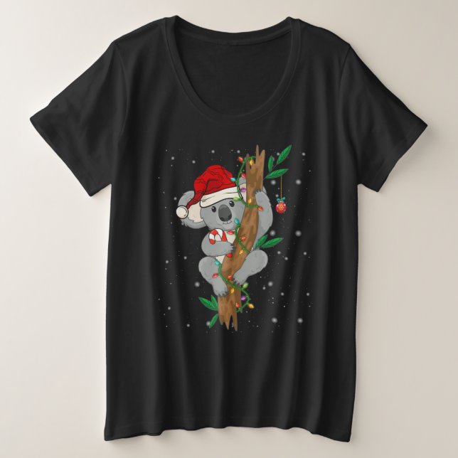 Christmas Koala Père Noël Sleigh Enseignant (Design devant)