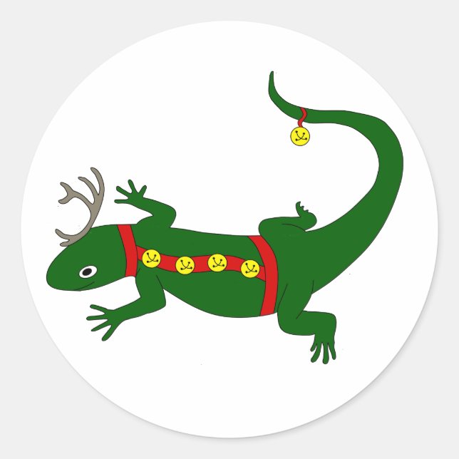 Christmas Lizard Stickers (Devant)