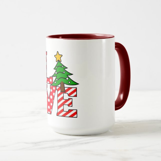 Christmas Love Mug  Warm Heart, Hot Cocoa (Devant droit)