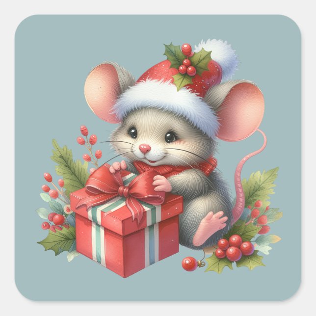 Christmas Mouse Stickers (Devant)