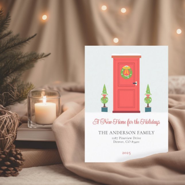 Christmas Moving Faire-part Nouveau Accueil Carte  (Créateur téléchargé)