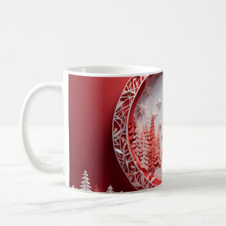 Christmas mug, Ceramic mug, Coffee mug decorated