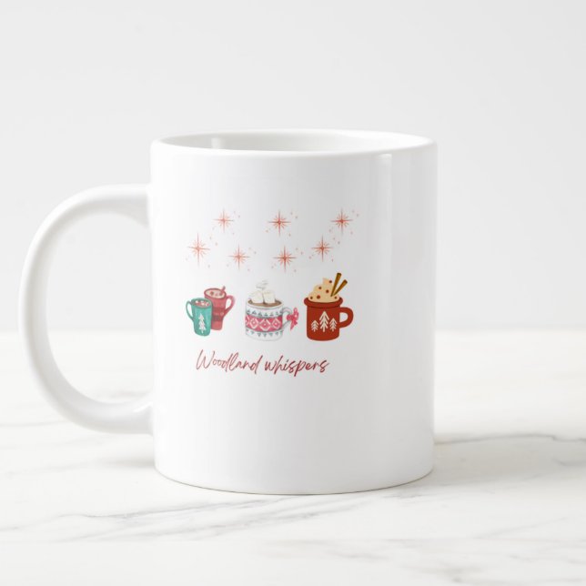 Christmas Mug – Festive Floral Holiday Cocoa & Cof (Gauche)