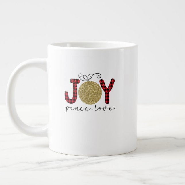 Christmas Mug – Glitter Holiday Cocoa & Coffee Cup (Gauche)