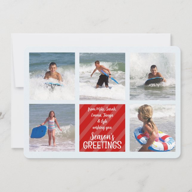 Christmas Multi 5 Photo Collage Cardinal Rouge (Devant)