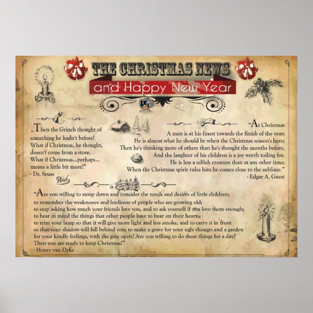 Christmas News Poster Paper (Matte) (Devant)